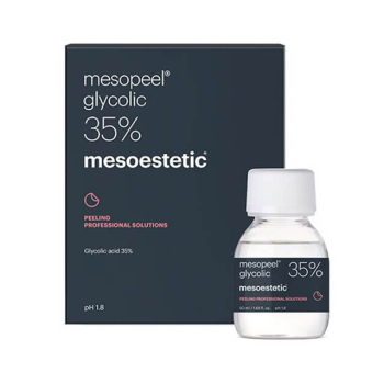 Mesoestetic Mesopeel Glycolic 35% - Peeling superficiel à 35% d'acide glycolique. Favorise l’exfoliation des couches superficielles de la couche cornée, stimule la régénération cellulaire.