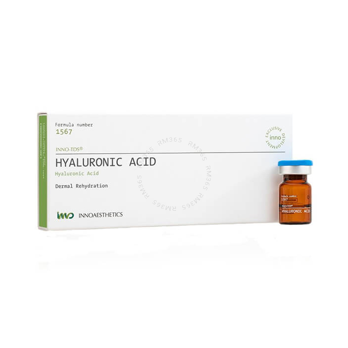 HYALURONIC ACID pour booster des fibroblastes. Hydratation cutanée. Revitalisalisation thérapeutique. Acide Hyaluronique non réticulé 24g/ml. INNO TDS. 
