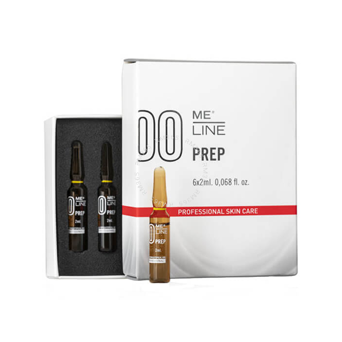 ME-LINE PREP 00 6X2 ml INNOAESTHETICS prépare la peau pour le traitement et assure un meilleur résultat après le traitement.