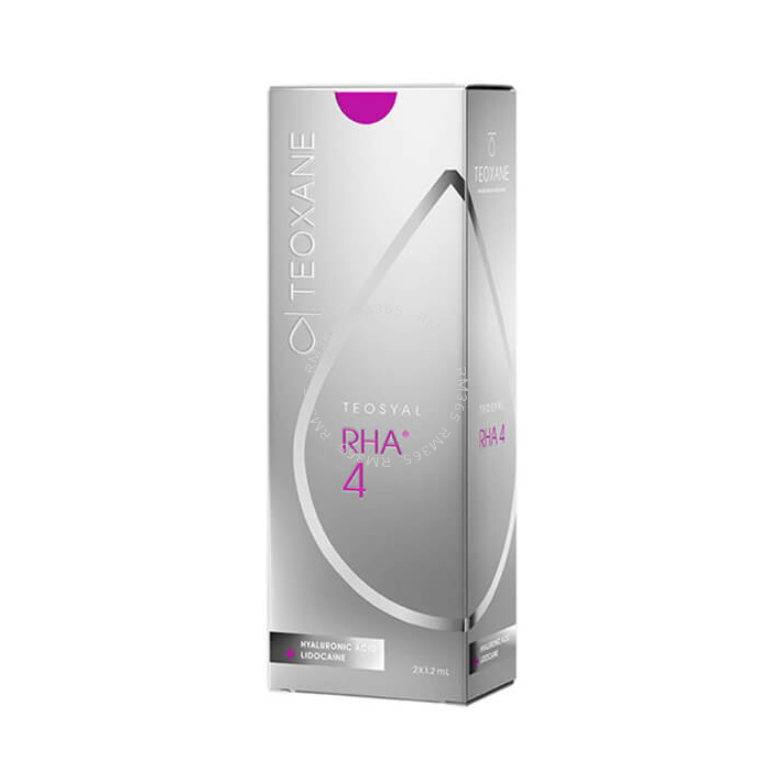La principale caractéristique de Teosyal RHA 4  est sa viscosité et son élasticité exceptionnelles qui permettent un remplissage très efficace.   Teosyal RHA 4pour la création de volume des joues, menton, tempes et rides très profondes. 